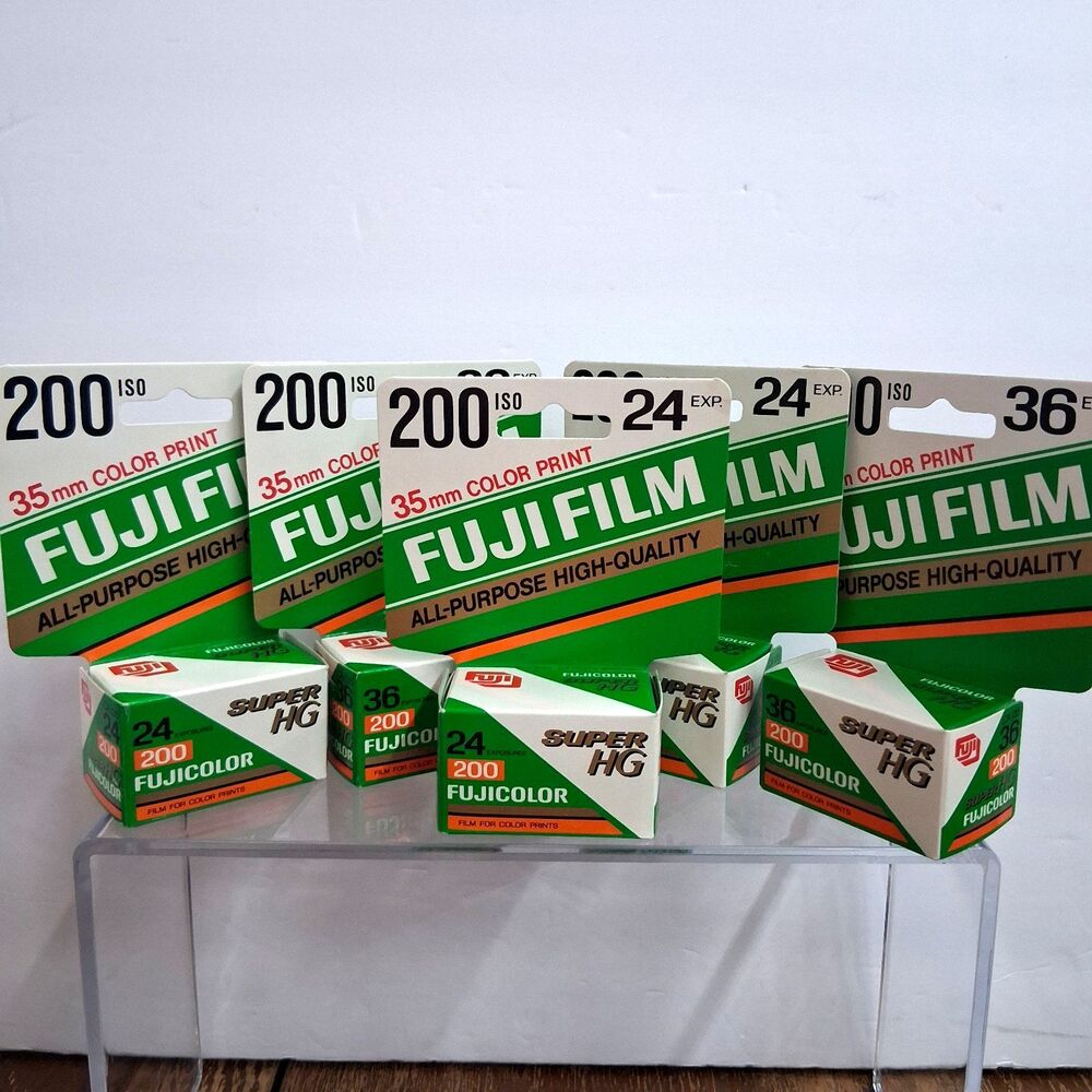 5 Vintage FUJIFILM 35mm Fujicolor Super HQ 200 Speed 24 Exp. Film NOS (expired)
